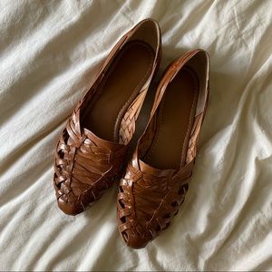 Vintage Woven Leather Flats